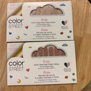 Color Street Glitterally Can't and Tiny + Shiny Nail Strips